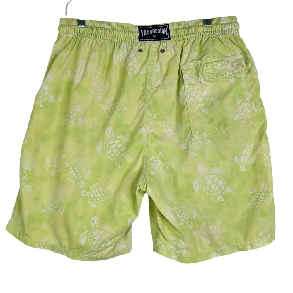 Vilebrequin Men’s Lime Green Turtle Swim Trunks‎ Board Shorts Bathing Suit XL